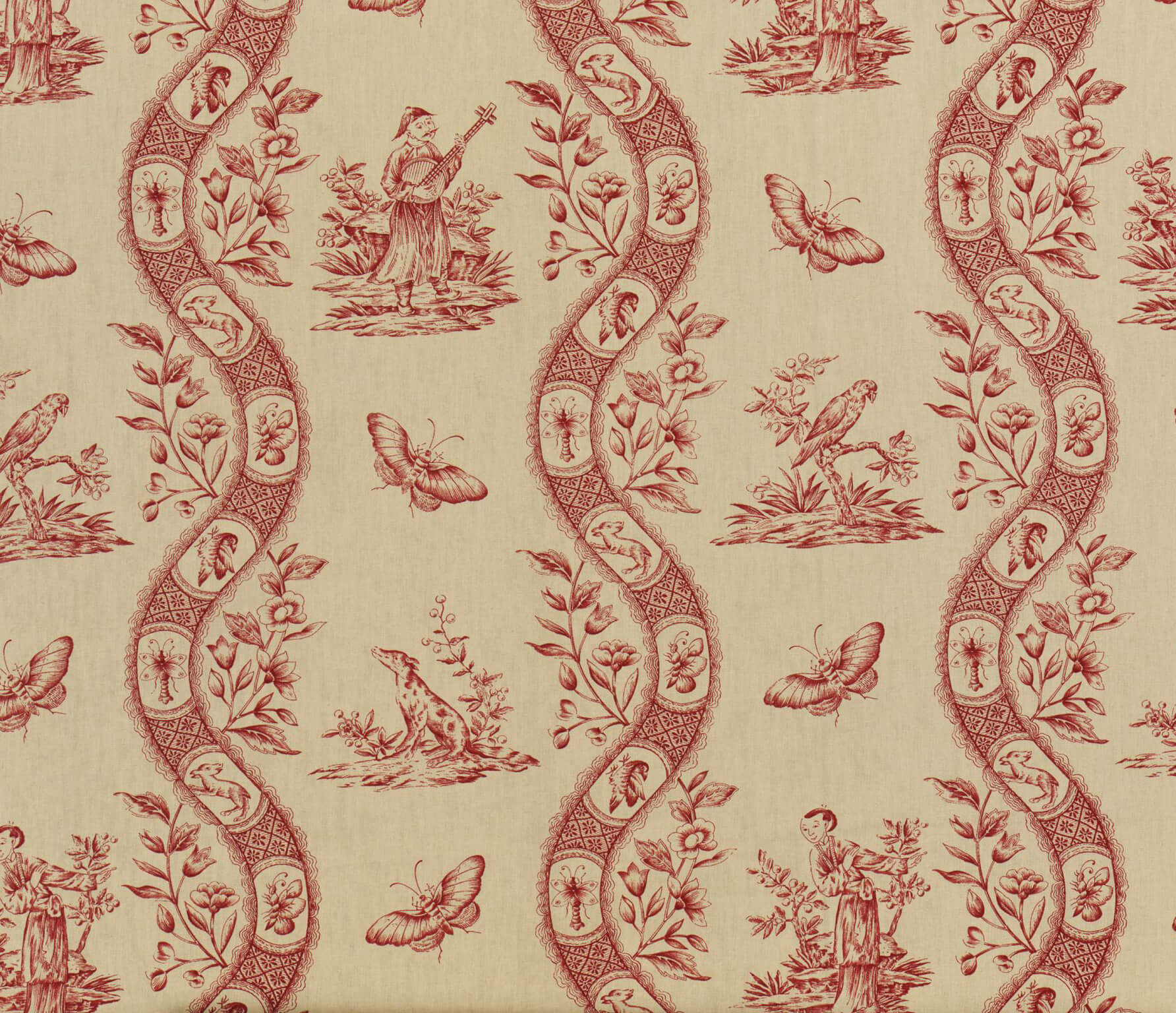Braquenie Marquis De Pierre Rouge Fabric Sample B1796001