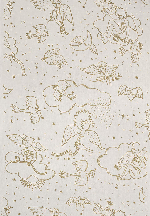 Pierre Frey Le Monde Parall'Aile Or Fabric F4027002