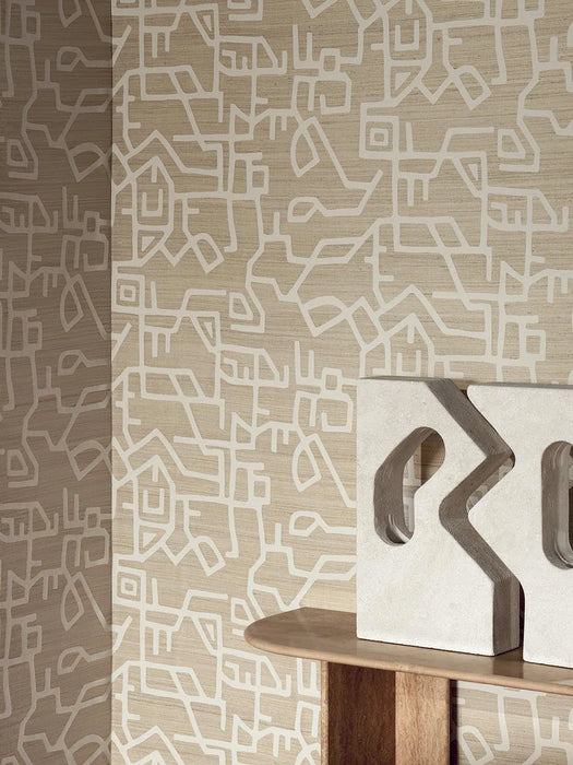 Pierre Frey L'Explorateur Sable Wallpaper Sample FP159001