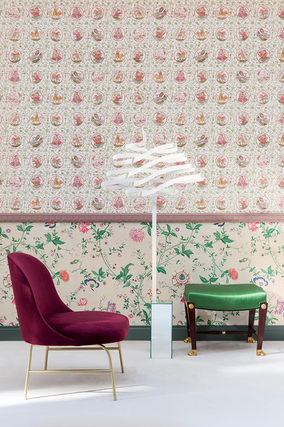 Braquenie Le Paravent Chinois Pois Fabric Sample B7700003