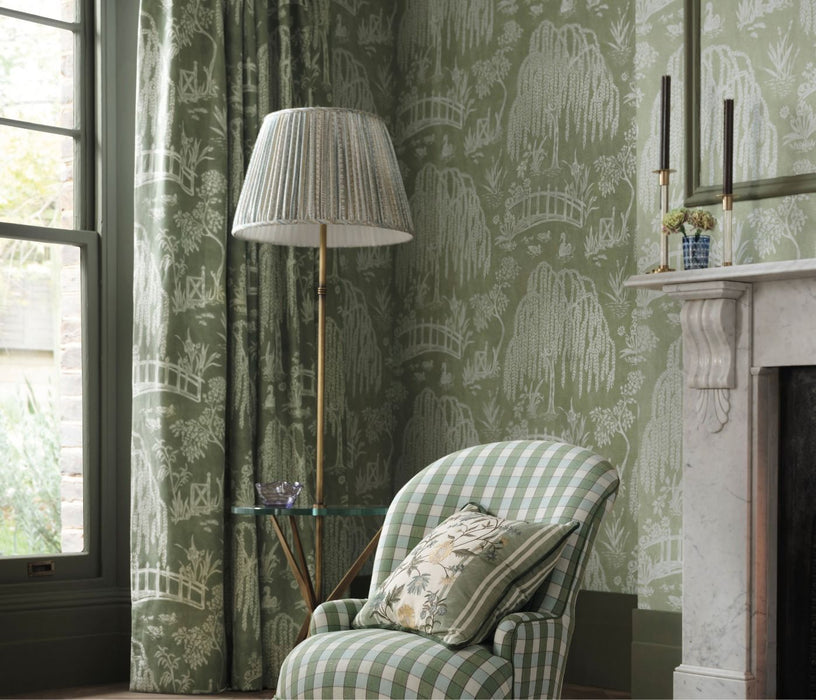 Nina Campbell Les Saules Blue Fabric Sample NCF4587-04