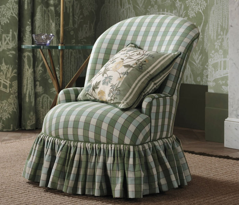 Nina Campbell Honfleur Check Green Fabric Sample NCF4582-04