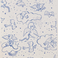 Pierre Frey Le Monde Parall'Aile Bleu Fabric F4027001