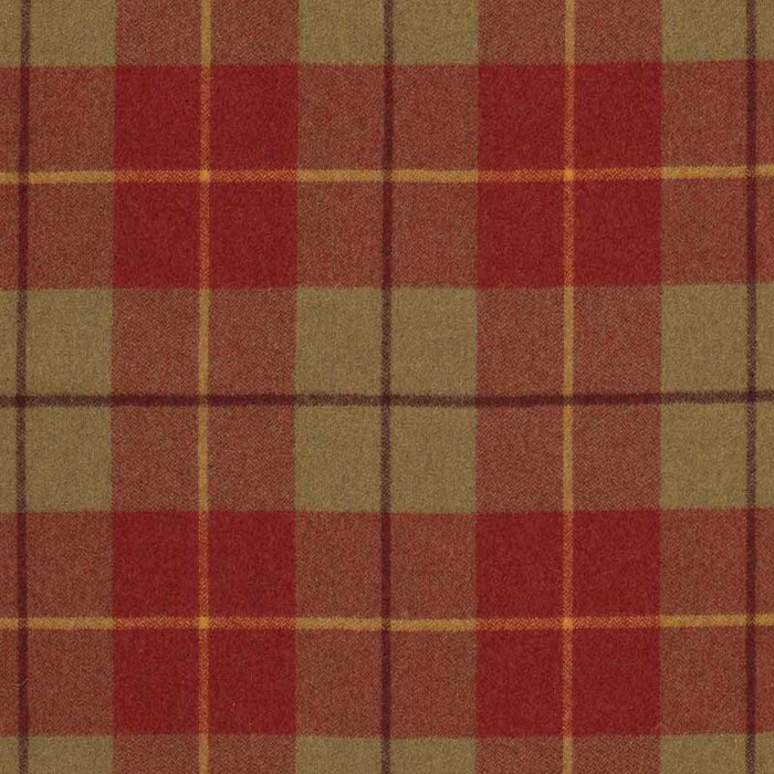 Marvic Textiles Iona Red/Khaki Fabric Sample 5950-2