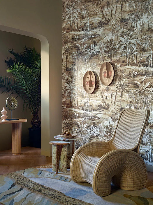 Pierre Frey Safari Charbon Wallpaper FP101002