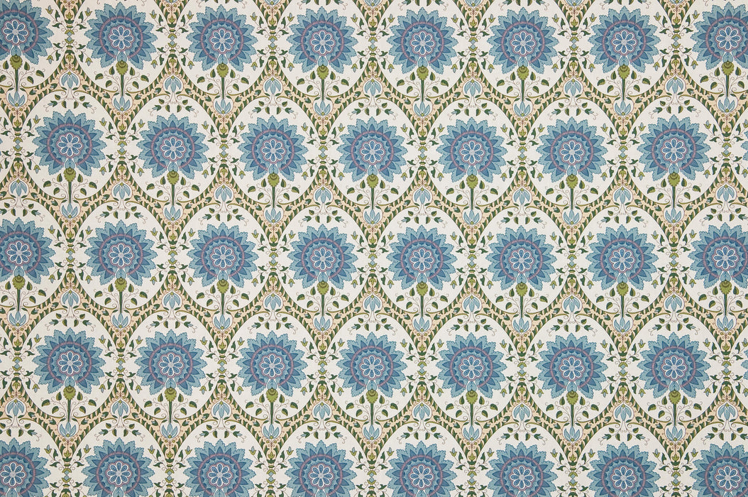 Braquenie Tajmahal Bleu Vert Fabric Sample B1853004
