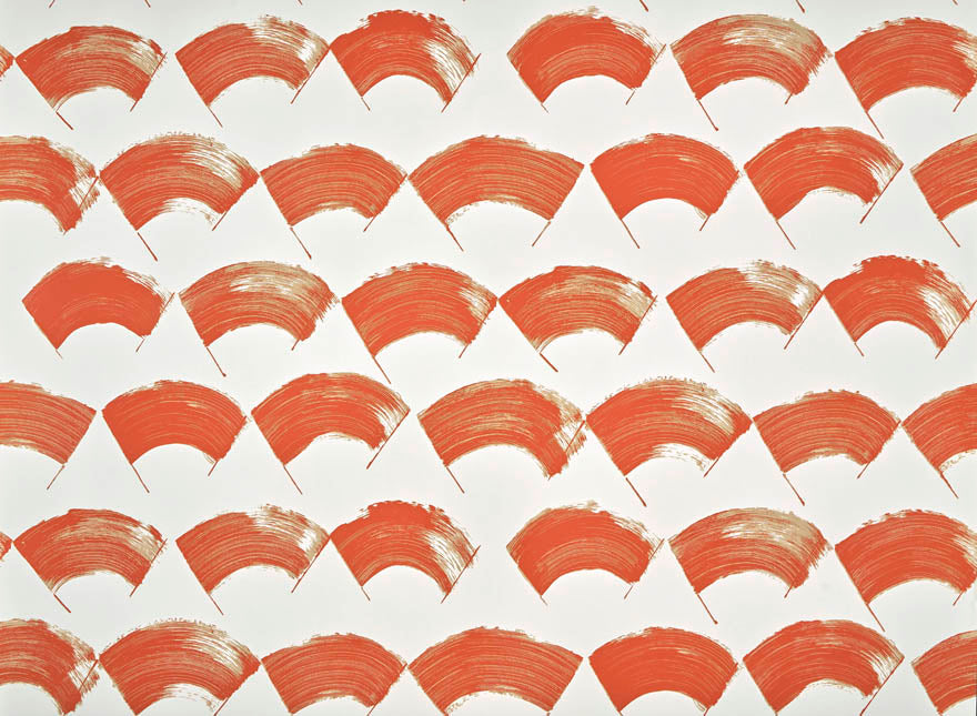 Pierre Frey Les Eventails Coquelicot Wallpaper Sample FP048003