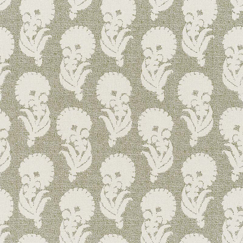 Jasper Indian Garden Green Fabric Sample JO 1002