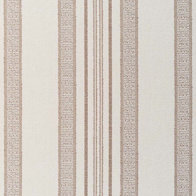 Jasper Indian Garden Stripe Brown Fabric Sample JO 1021