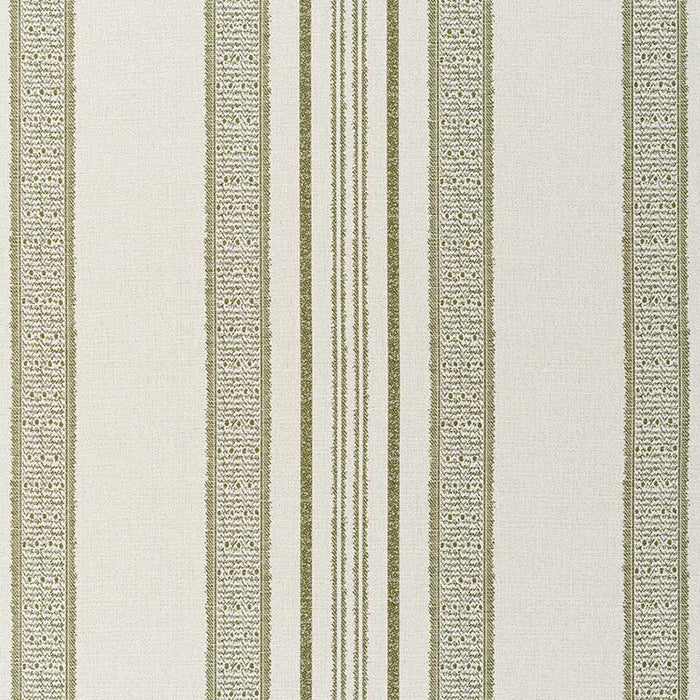 Jasper Indian Garden Stripe Green Fabric Sample JO 1022