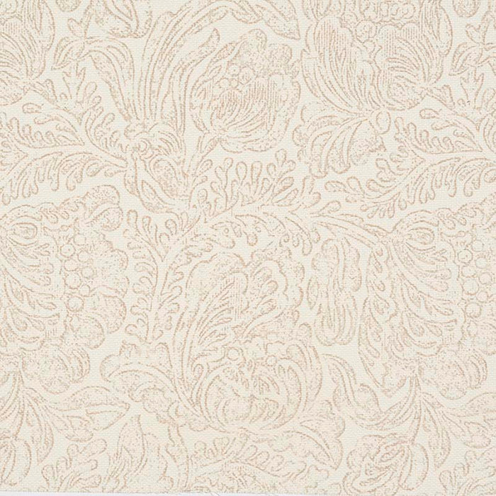 Jasper Woodblock Flower Beige Fabric Sample JO 2000