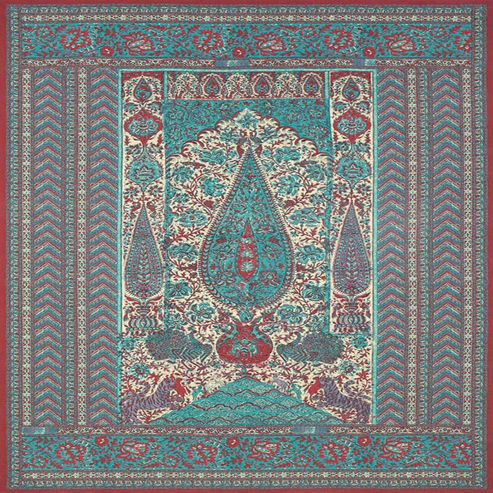 Jasper Jaipur Panel Green Fabric Sample JP 4104