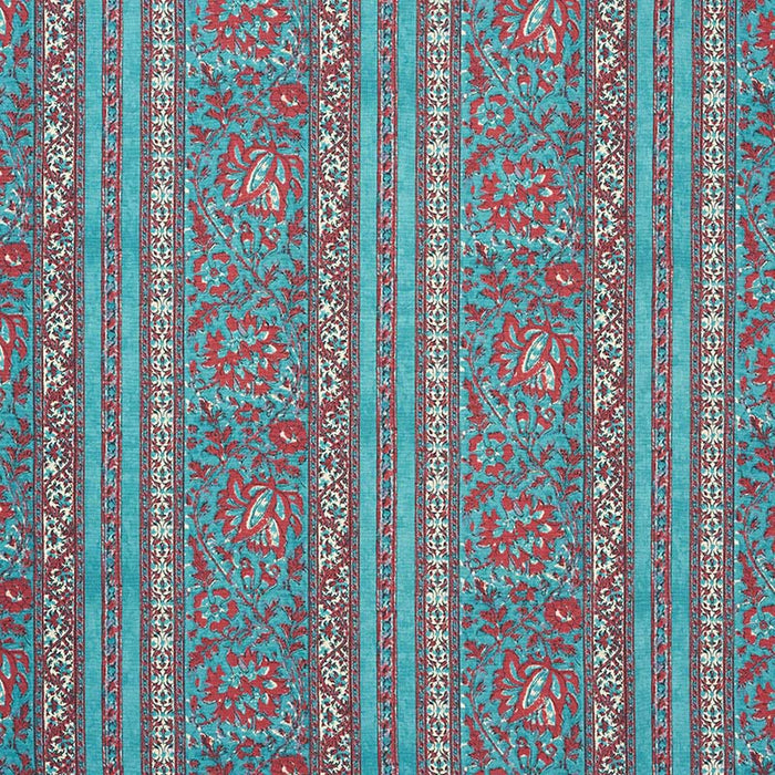 Jasper Jaipur Stripe Turquoise Fabric Sample JP 4304