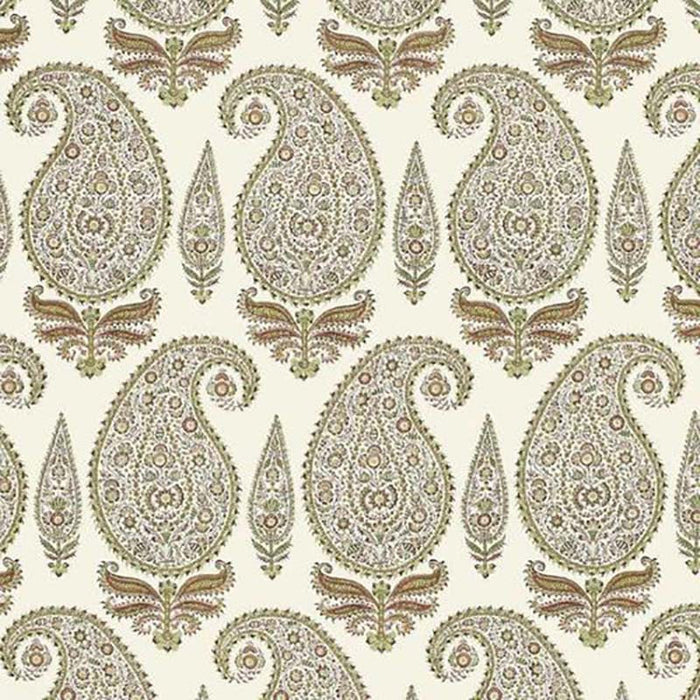 Jasper Kashimir - Hemp Mint/Coral Fabric Sample JP-4605
