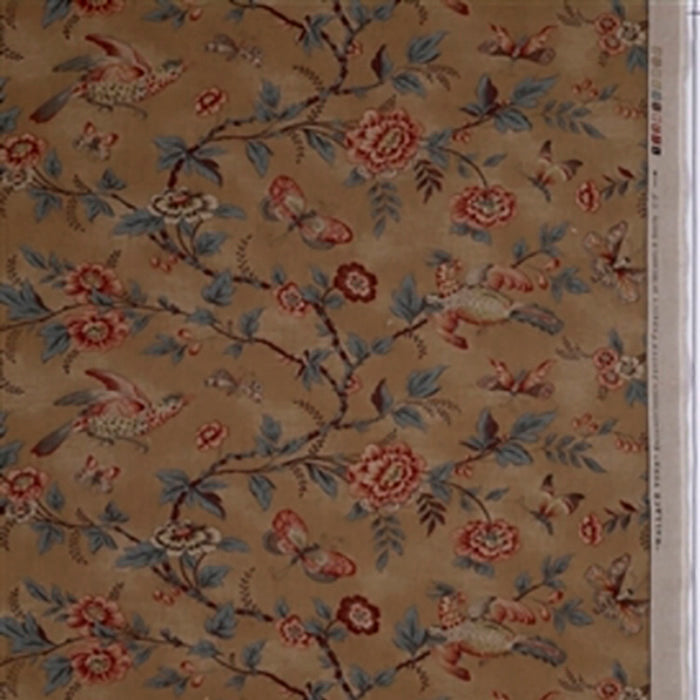 Jasper Wallace Vine Brown Fabric Sample JP-4803