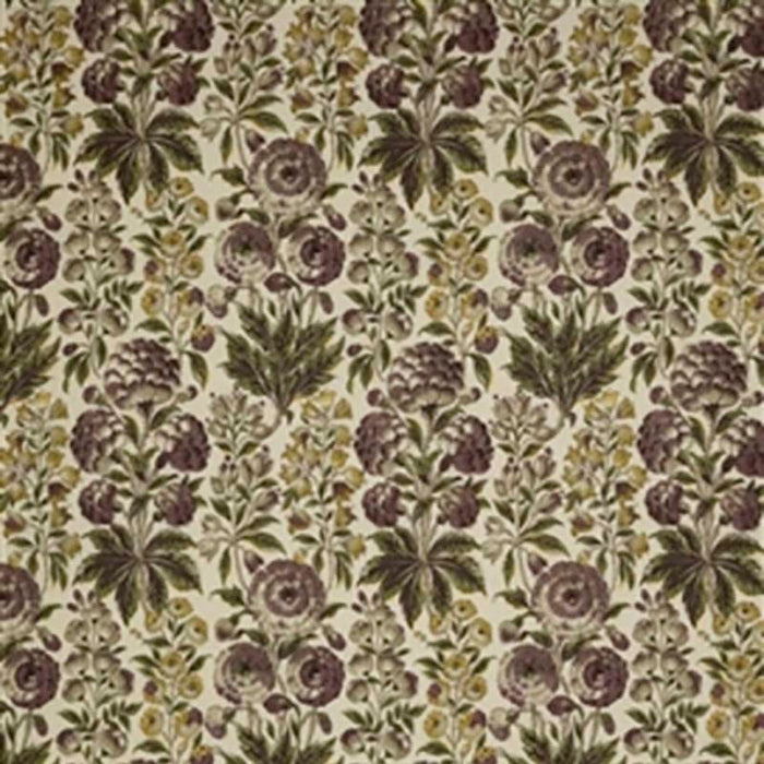 Jasper Isle Flower Aubergine Fabric Sample JP-6452
