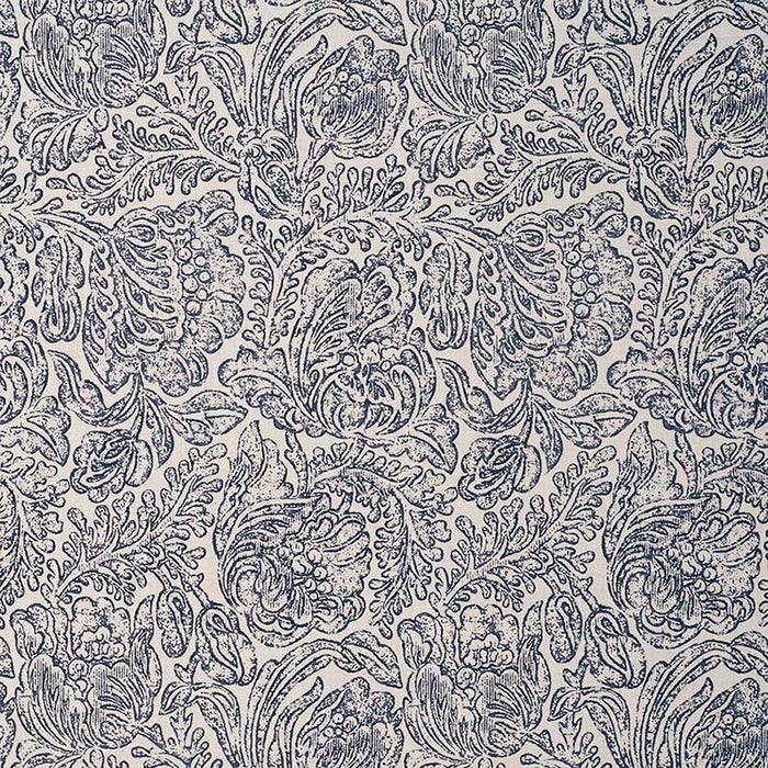 Jasper Woodblock Flower Indigo Fabric Sample JP 7213
