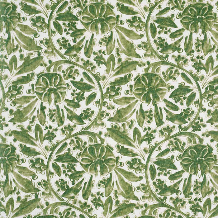 Jasper Pagoda Vine Green Fabric Sample JP 7242