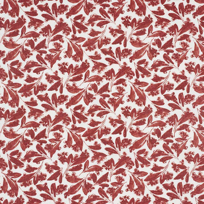 Jasper Pagoda Leaf Red Fabric Sample JP 7254