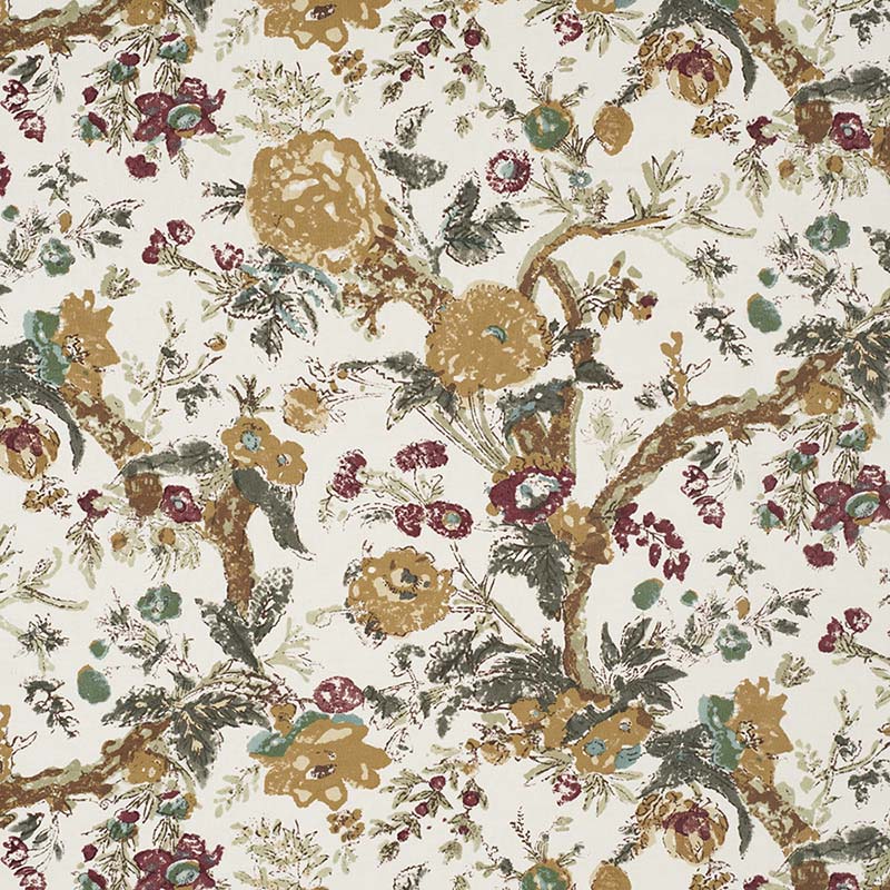 Jasper Bangalore Floral Brown Fabric Sample JP 7400