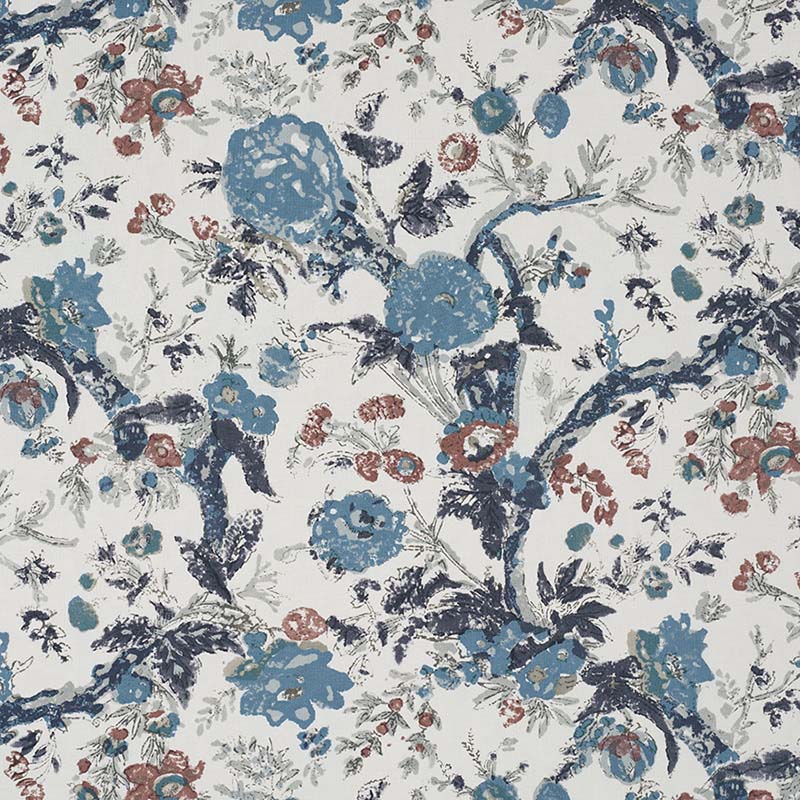 Jasper Bangalore Floral Blue Fabric Sample JP 7404