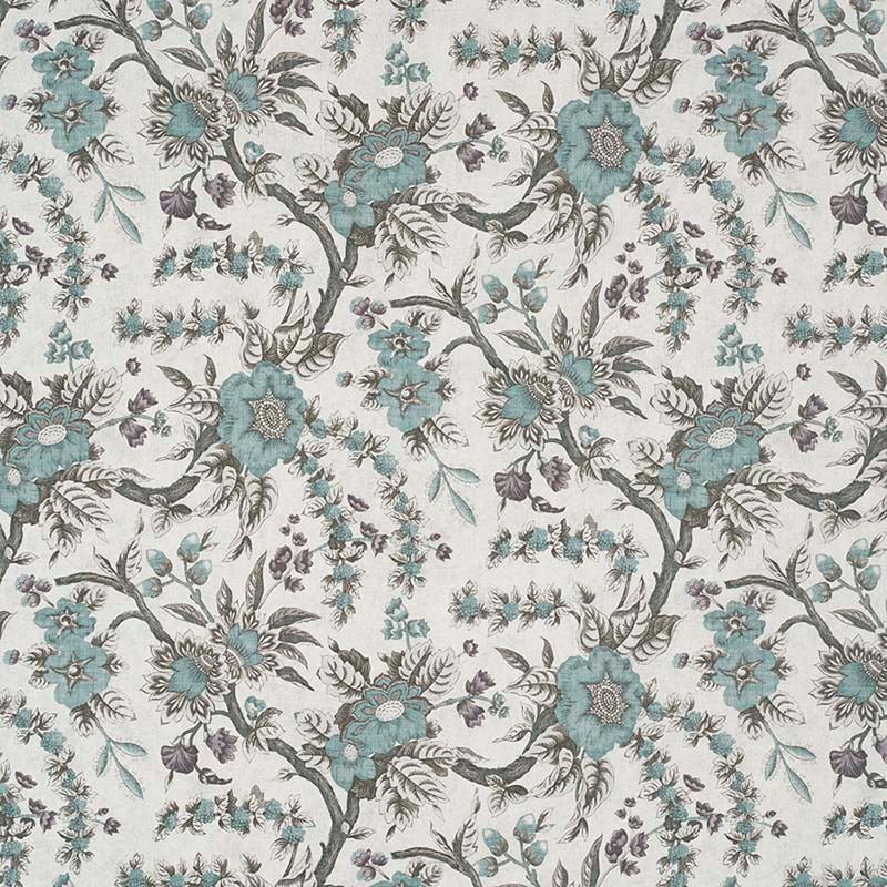 Jasper Sintra Floral Teal Fabric Sample JP 7410