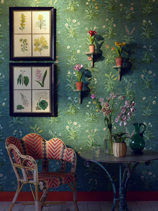 Pierre Frey L'herbier du jardin Prairie Wallpaper Sample FP282001