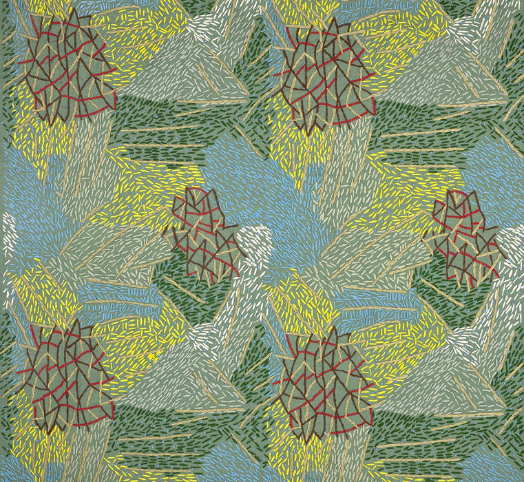 Pierre Frey Pre fleuri Aquatique Fabric Sample F3896001