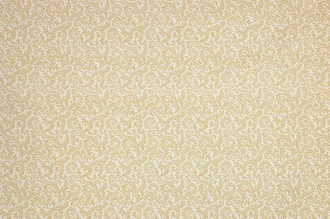 Braquenie Le Grand Corail Vermicule Assorti Bistre Fond Blanc Fabric Sample B081C004