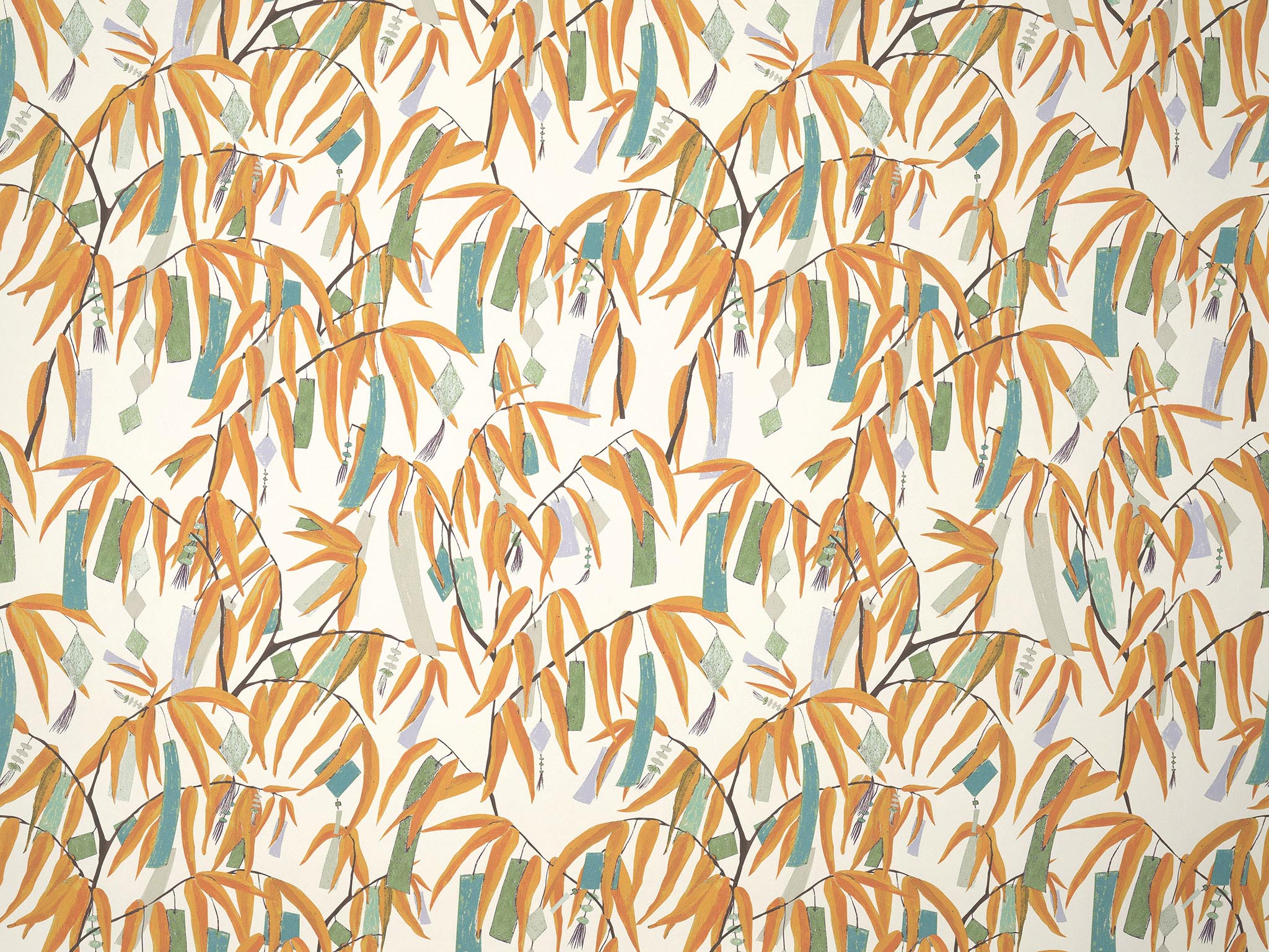 Pierre Frey L'Arbre A Souhaits Ambre Wallpaper Sample FP947002