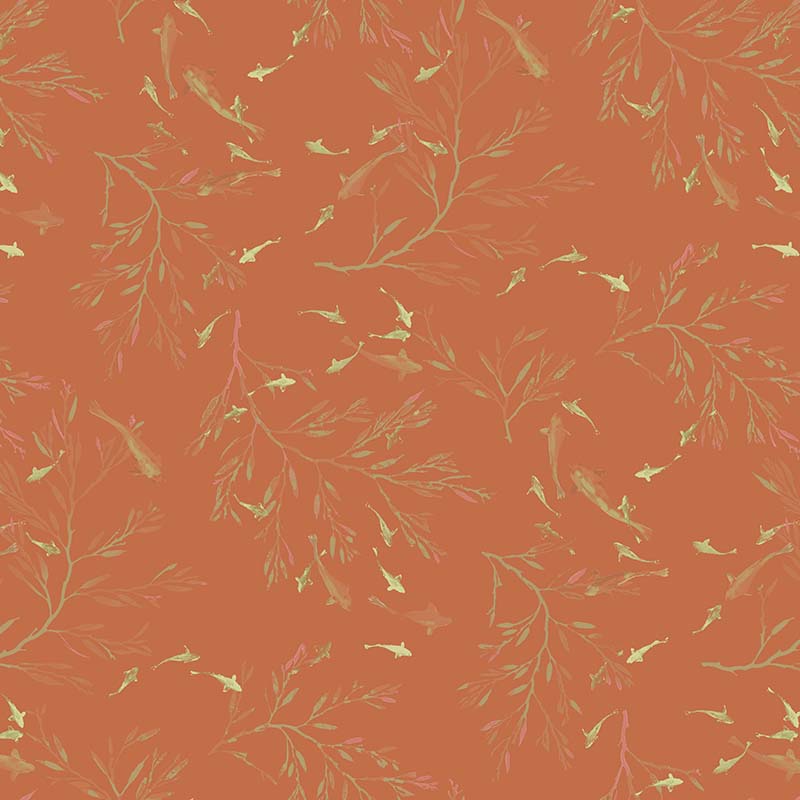 Galbraith & Paul Koi Pond Flame Wallpaper Sample