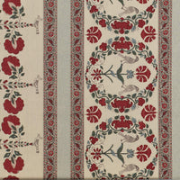 Braquenie Medaillons Bouquets - Rayure Multicolore Fabric B775B001