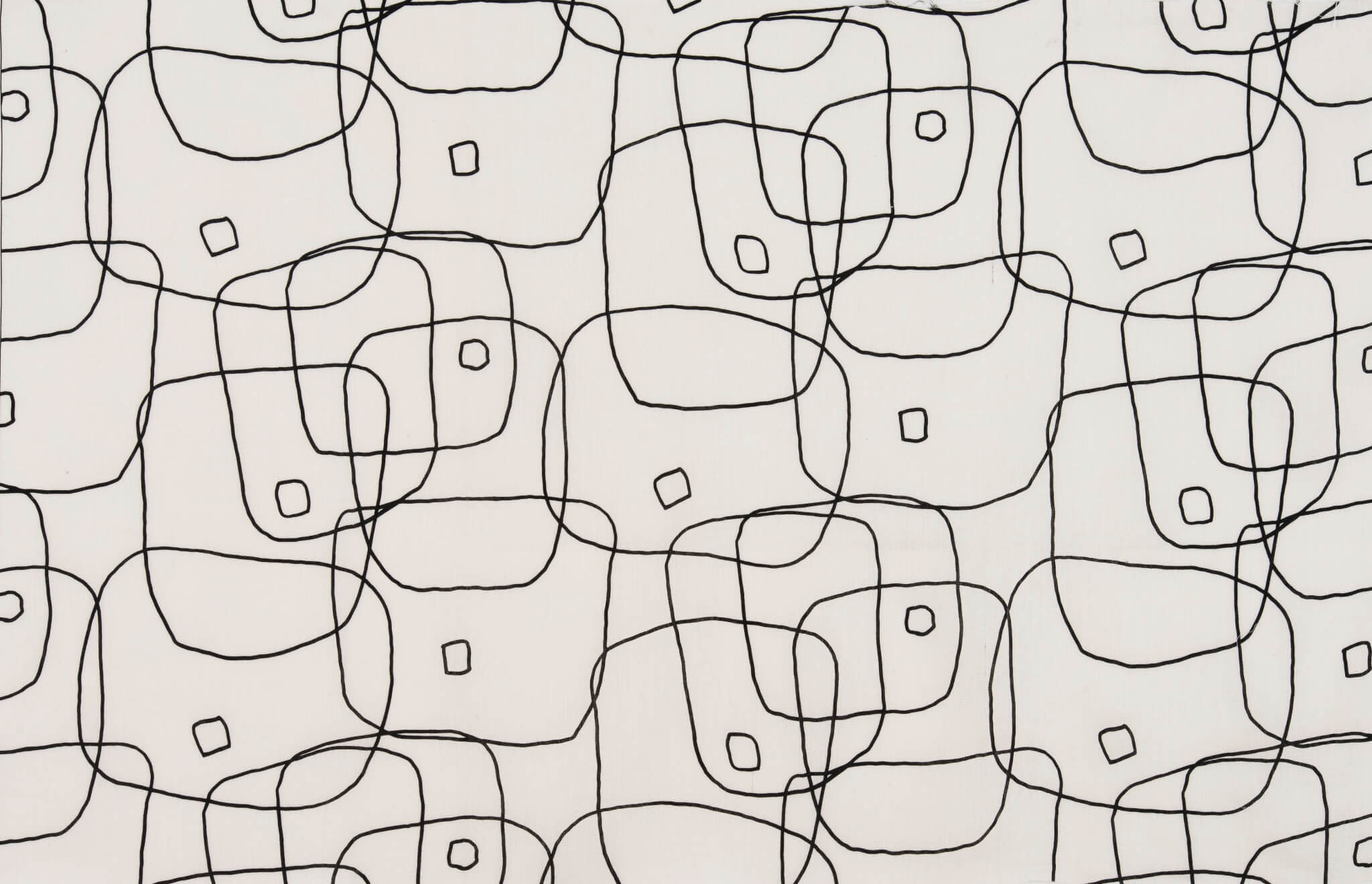 Pierre Frey Le Fil D'Ariane Noir & Blanc Fabric F2988001