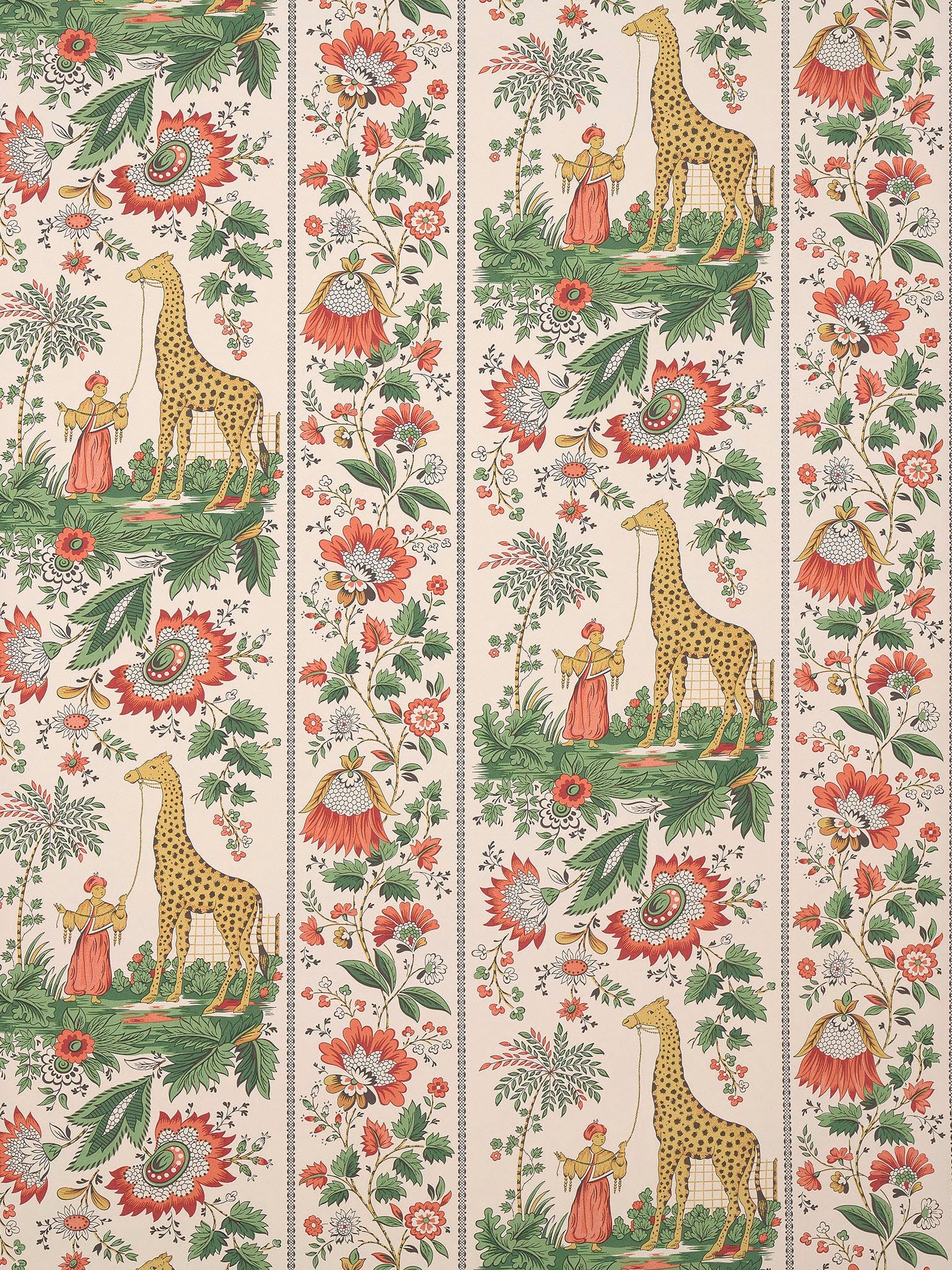 Pierre Frey Ismaelia Brique Vert Wallpaper Sample FP954004