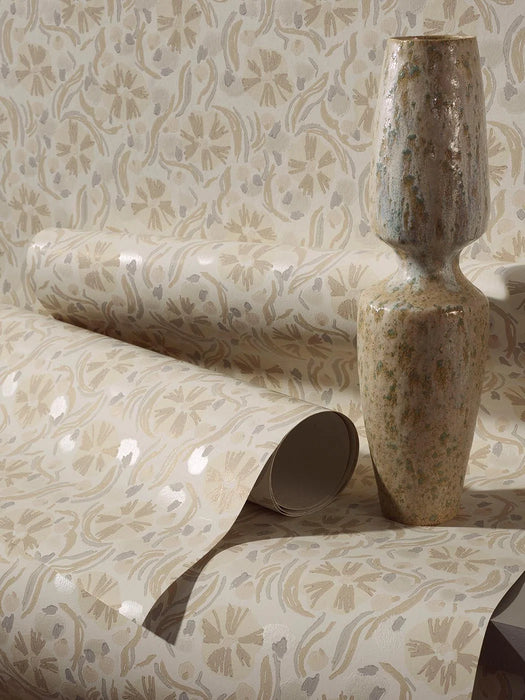 Pierre Frey Les Anemones Sable Wallpaper FP006004