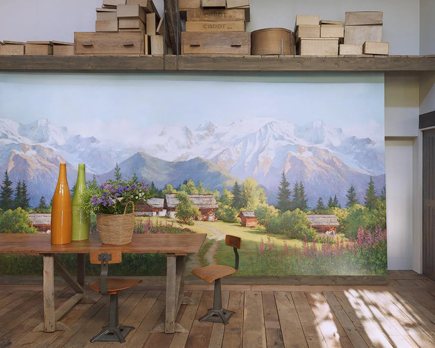 Pierre Frey La Vallee Du Mont Blanc Ete Wallpaper Sample FP994001