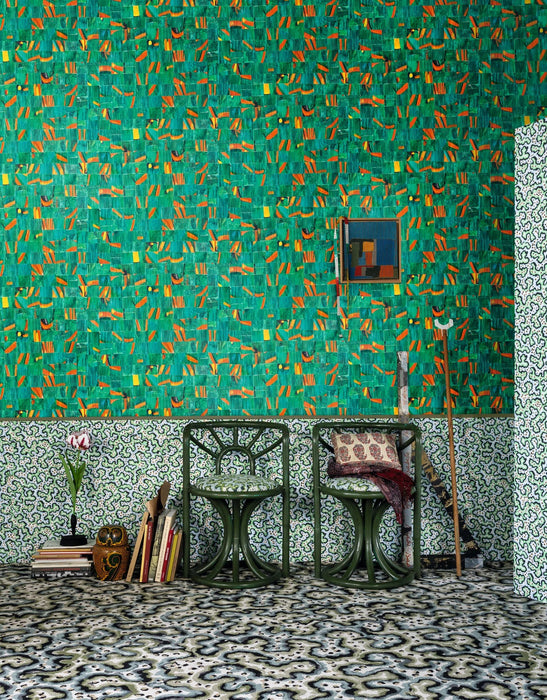 Pierre Frey Plisse plumes Original Wallpaper Sample FP258001