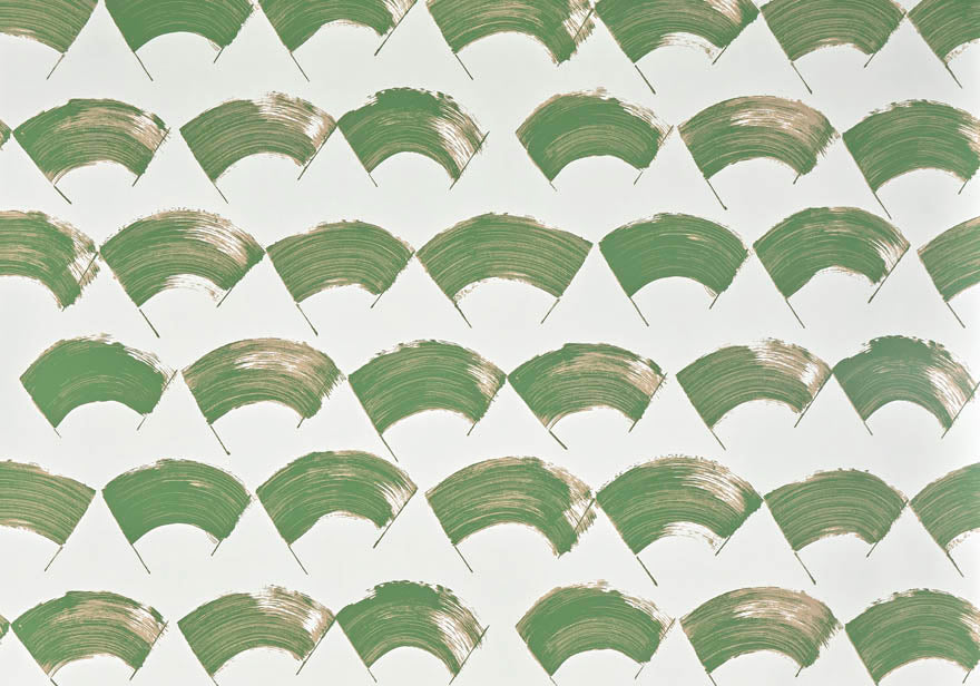 Pierre Frey Les Eventails Herbe Wallpaper Sample FP048001