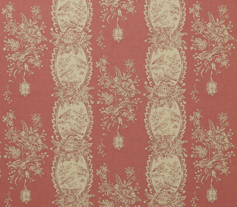 Marvic Textiles Les Oiseaux Raspberry Wallpaper W0621-6