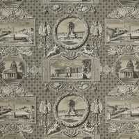 Marvic Textiles Les Vues De Paris Charcoal Wallpaper W0623-4