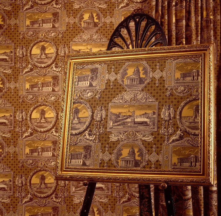 Marvic Textiles Les Vues De Paris Charcoal Wallpaper W0623-4