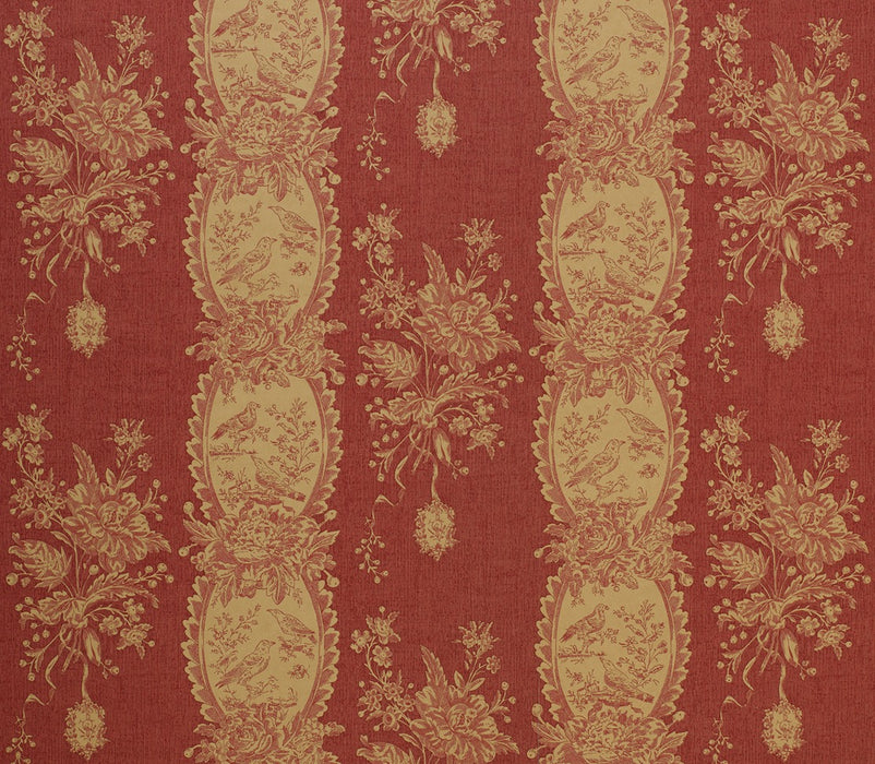 Marvic Textiles Les Oiseaux Cerise Wallpaper W0621-3