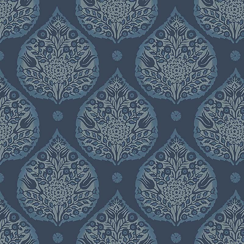 Galbraith & Paul Little Lotus Ink Wallpaper Sample