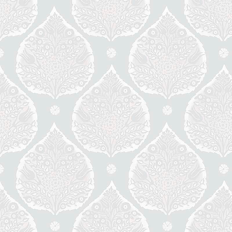 Galbraith & Paul Little Lotus Platinum Wallpaper Sample