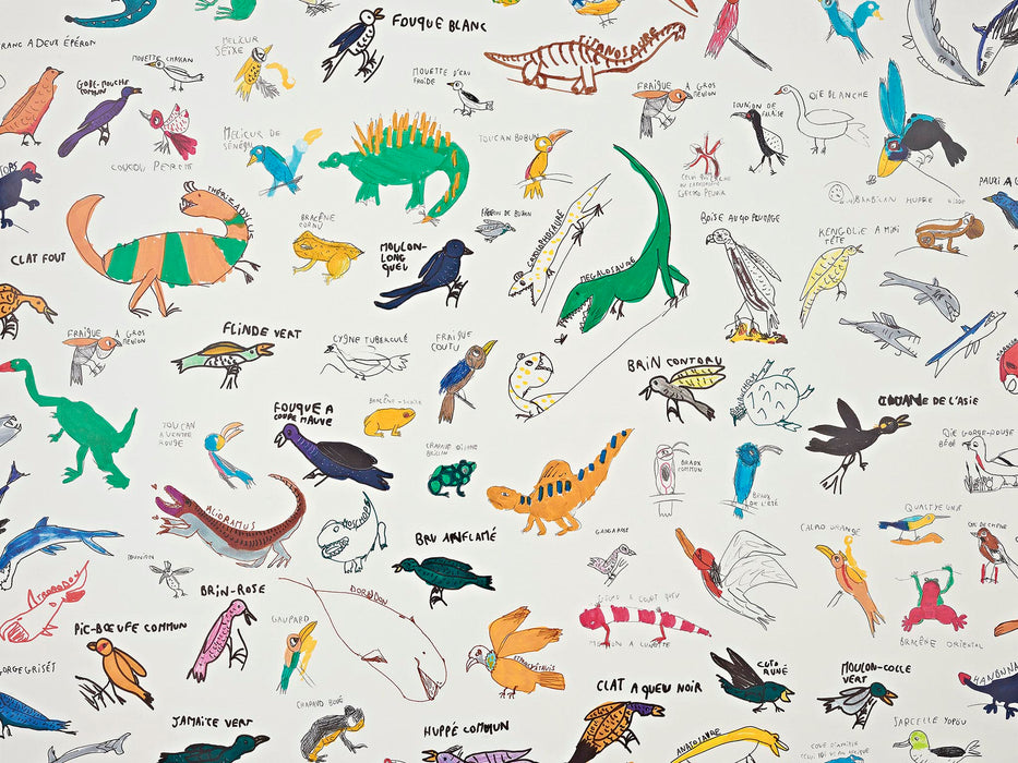 Pierre Frey Encyclopedie Multicolore Wallpaper Sample FP818001