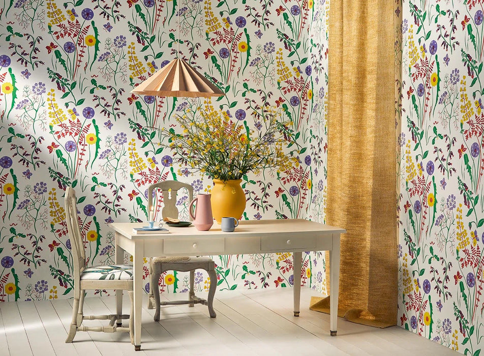 Pierre Frey Pre D'Ete Multicolore Wallpaper Sample FP228001