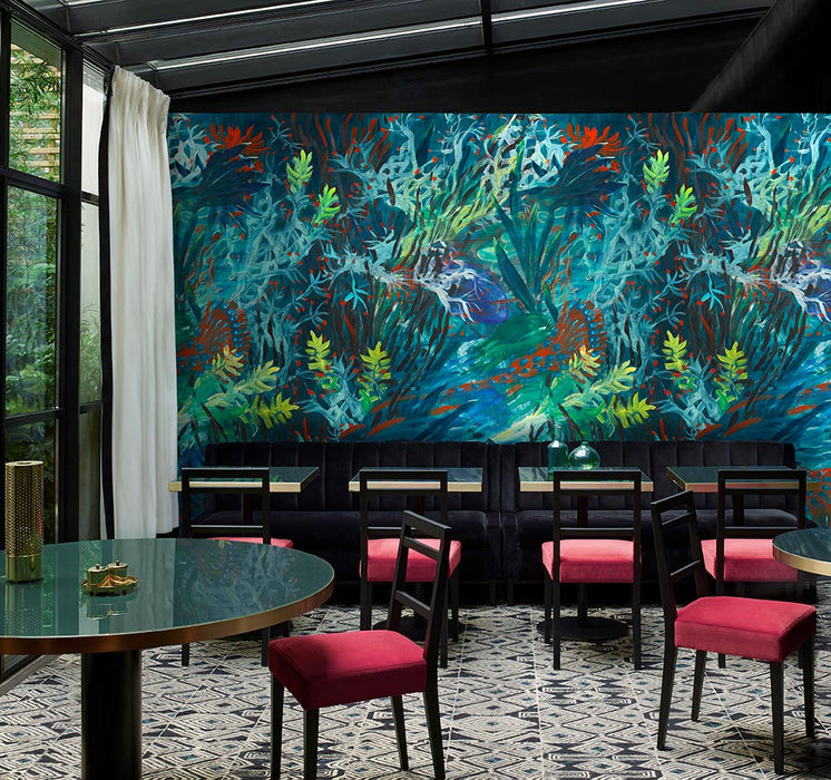 Pierre Frey Fond Marin Outremer Wallpaper Sample FP518001