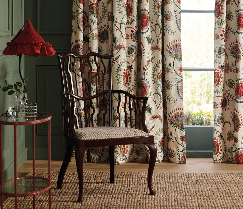 Nina Campbell Mandana Sage / Russet / Ivory Fabric Sample NCF4560-03