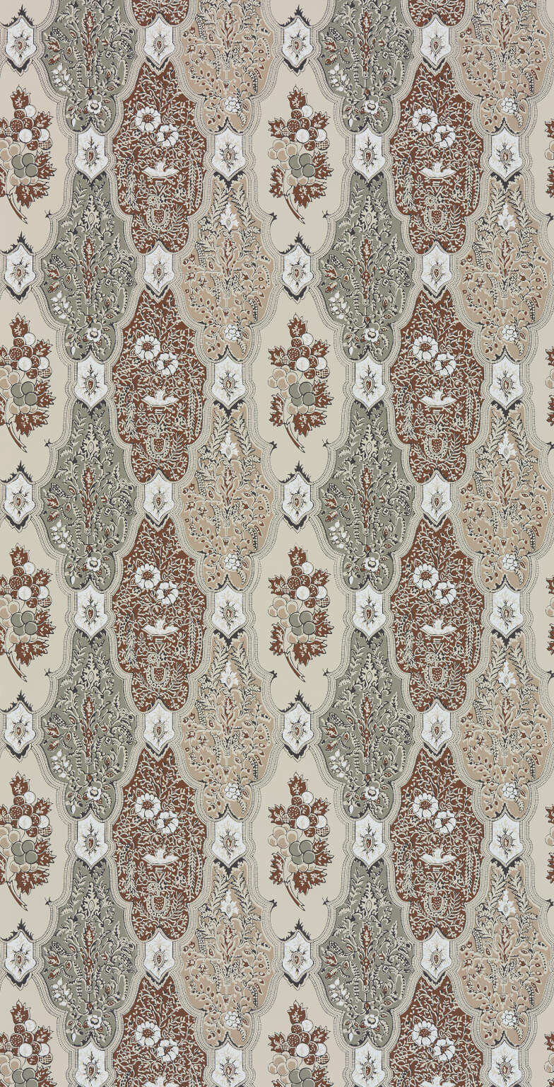Le Manach Batik Raisin Galet Wallpaper Sample LP105003