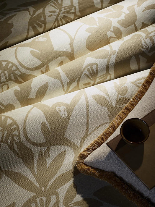 Pierre Frey Happy Monkey Argile Wallpaper Sample FP495004